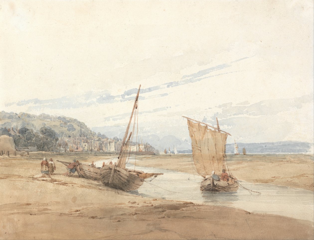 I nærheden af Honfleur af Richard Parkes Bonington