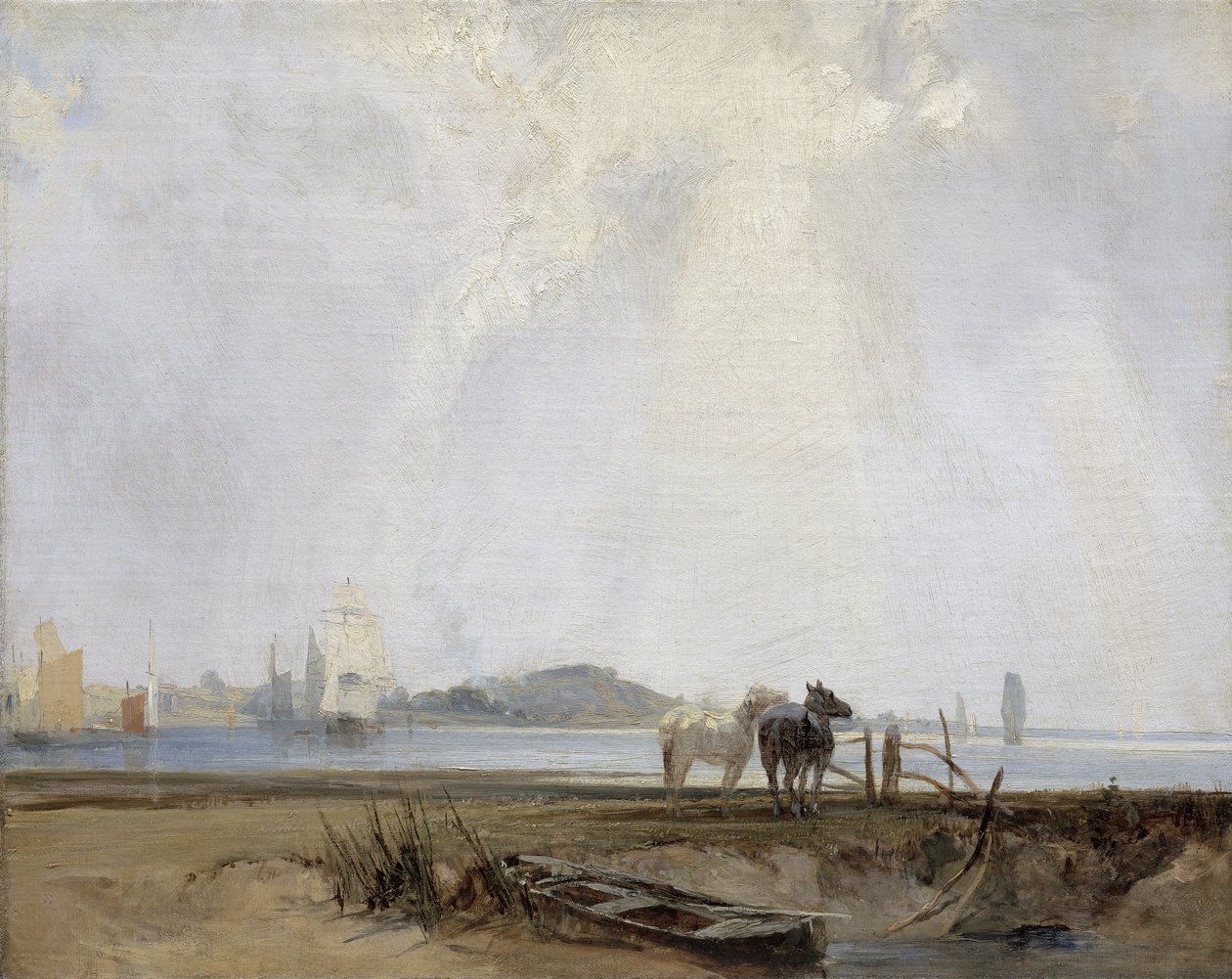 I nærheden af Quillebeuf, ca. 1824-25 af Richard Parkes Bonington