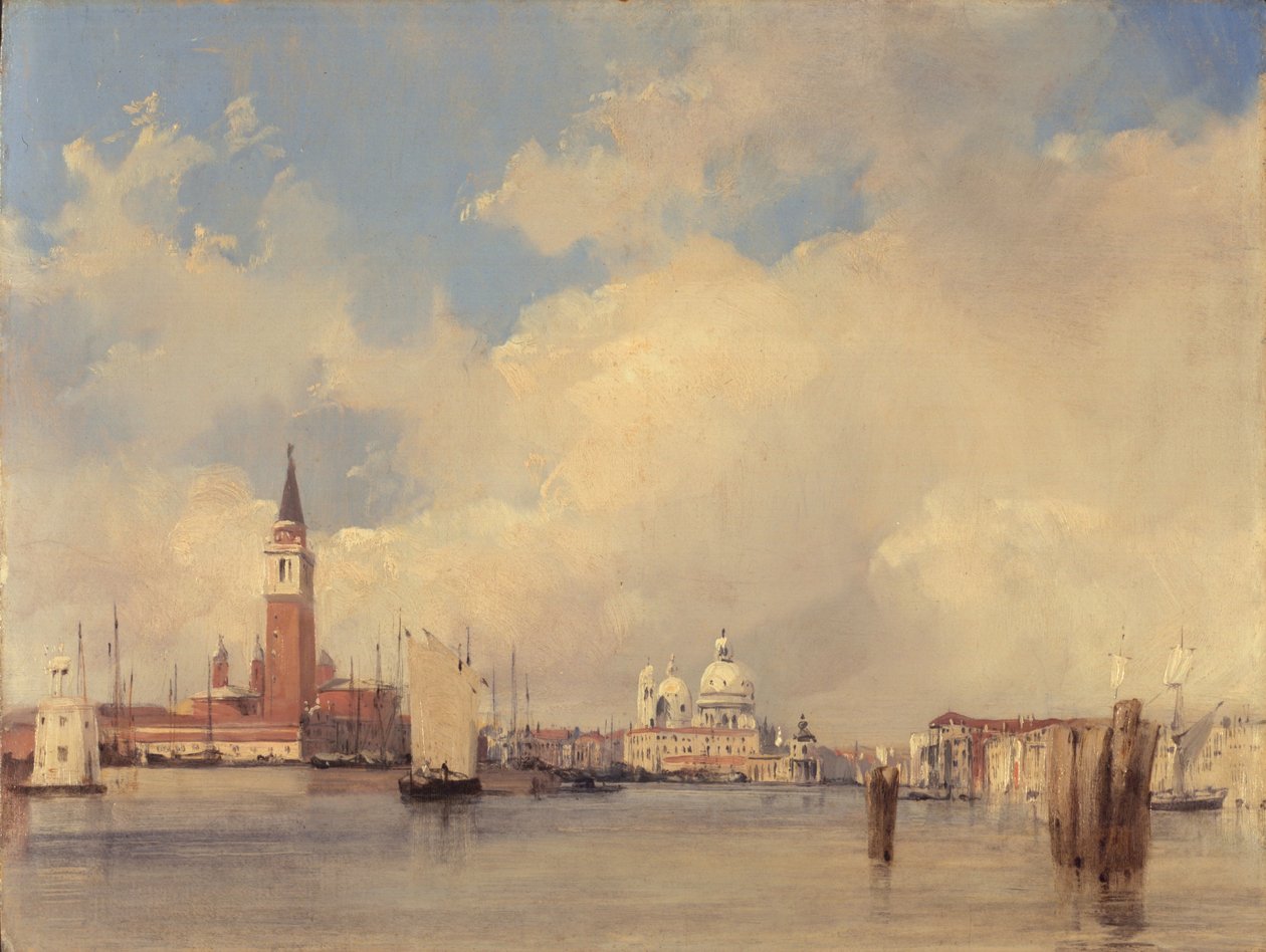 Udsigt i Venedig med San Giorgio Maggiore, 1826 af Richard Parkes Bonington