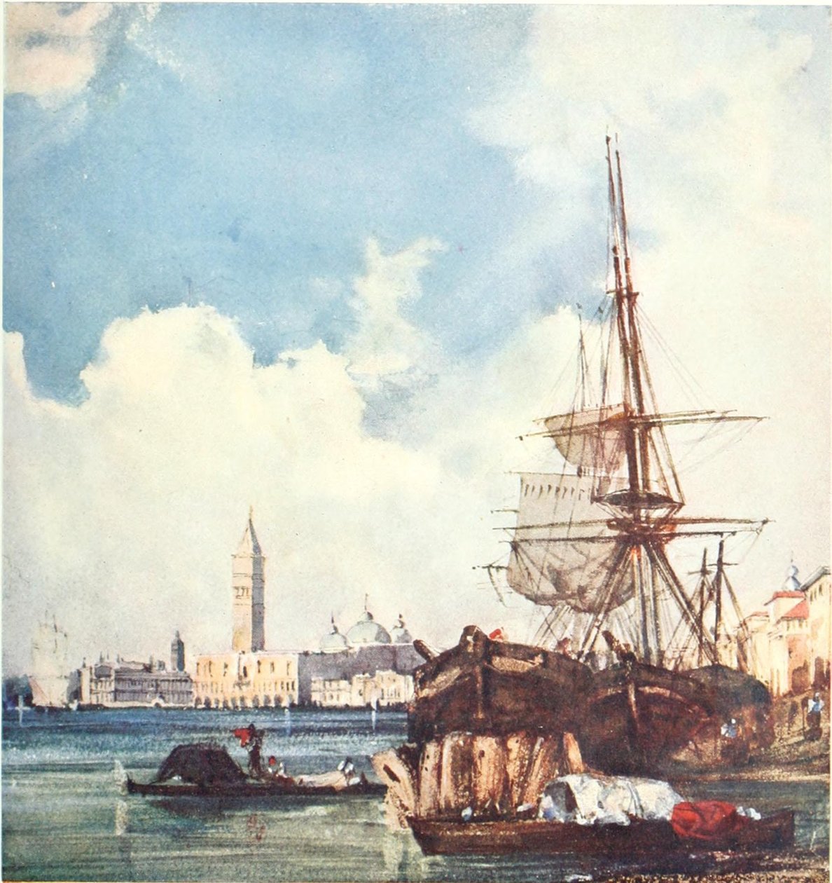 Udsigt over Venedig af Richard Parkes Bonington