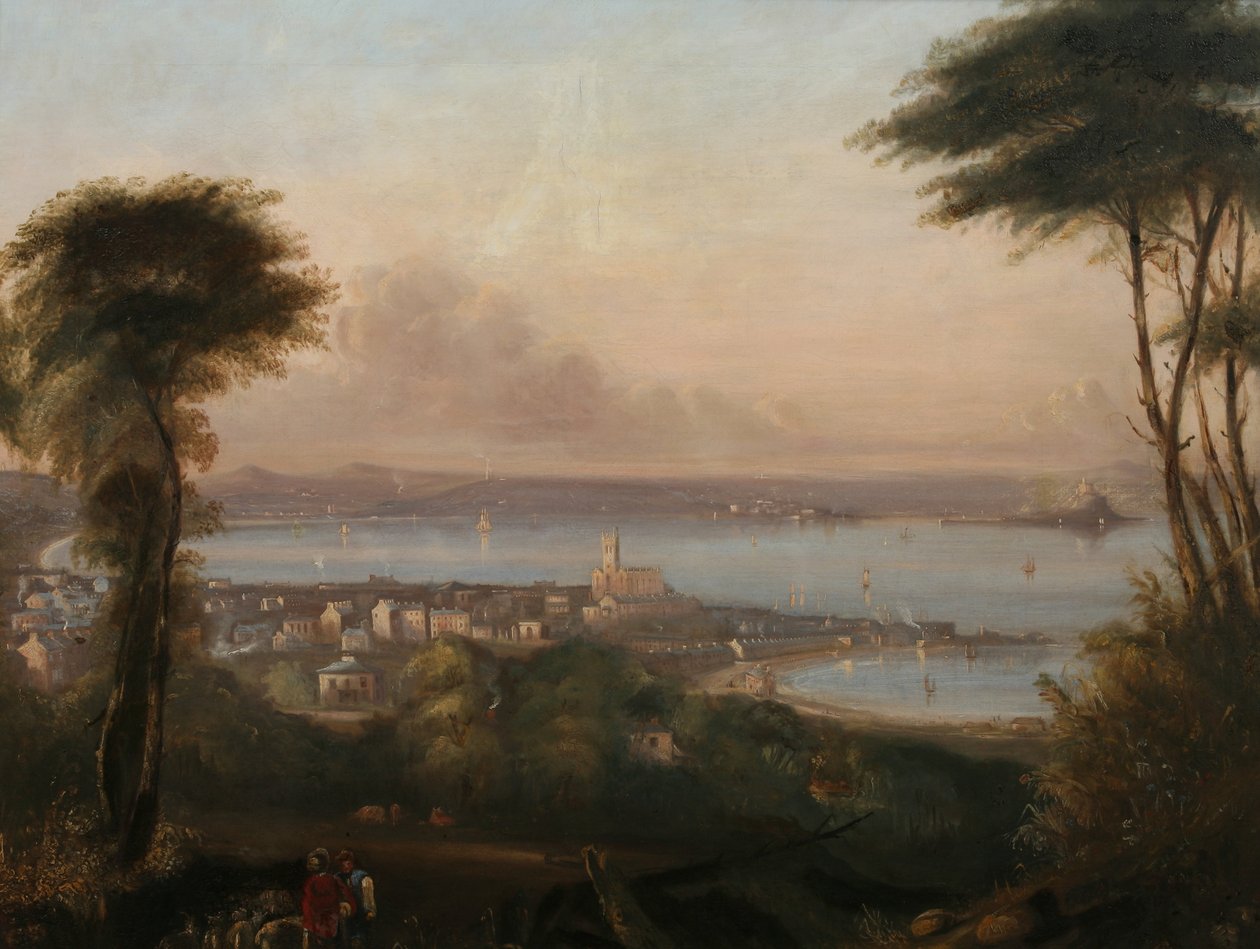 A View of Penzance, ca. 1836 af Richard Thomas Pentreath