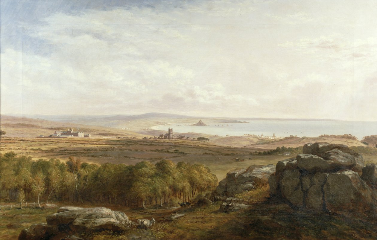 Udsigt fra Madron Carn, 1836 af Richard Thomas Pentreath