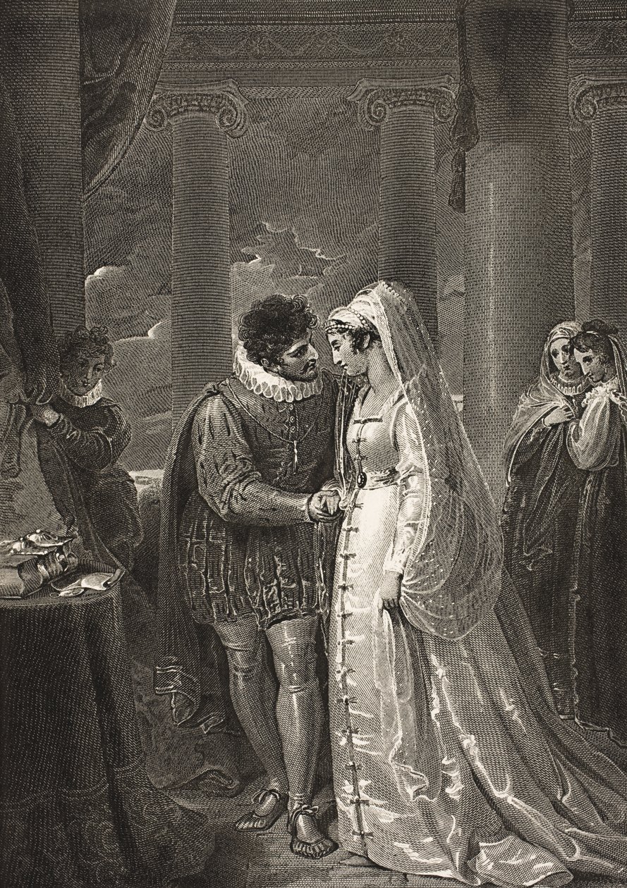 Et værelse i Portias hus, Act III, Scene II, fra 