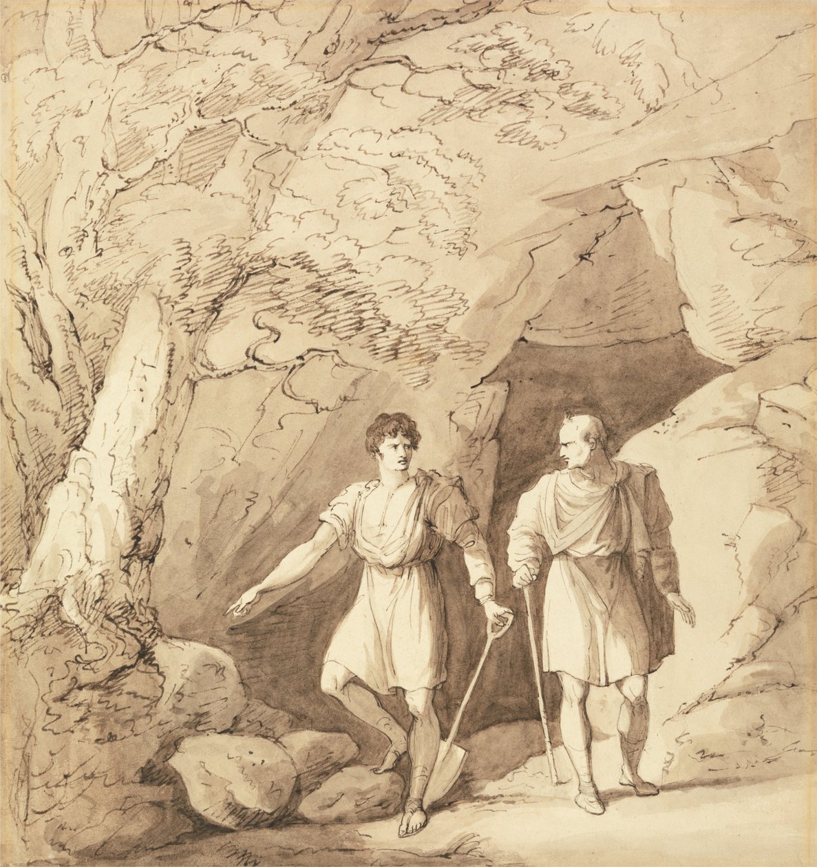 Alcibiades og Timon af Richard Westall