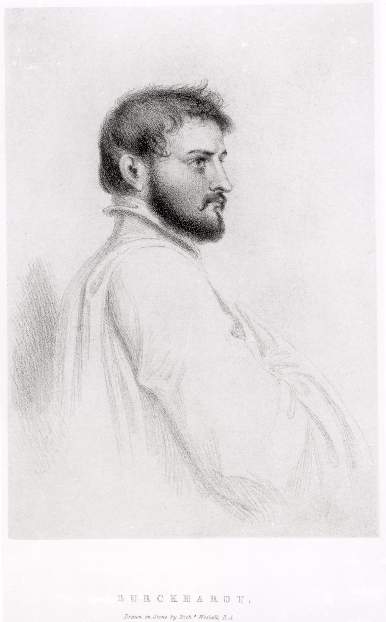 Portræt af Johann Ludwig Burckhardt (1784-1817) af Richard Westall