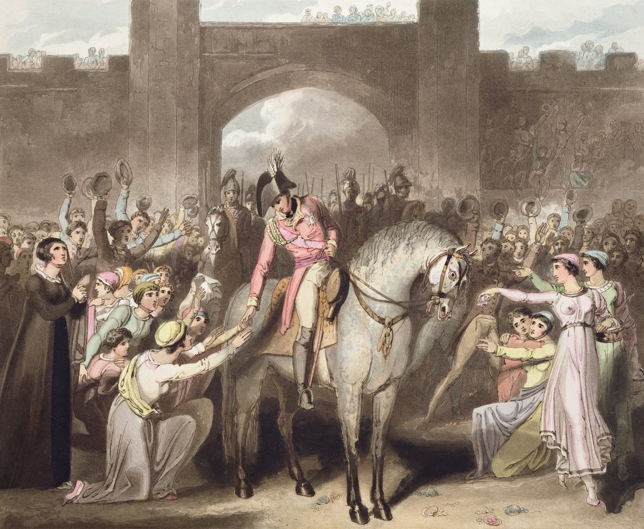 Toulouse, 10. april 1814, fra "The Victories of the Duke of Wellington", graveret af T. Fielding, udgivet af T. Fielding. 1819 af Richard Westall