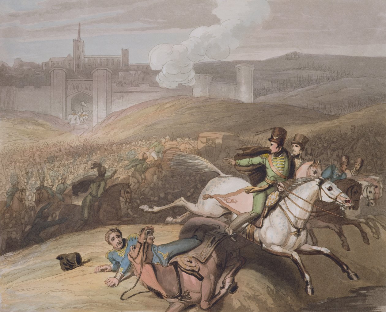 Vitoria, 21. juni 1813, fra "The Victories of the Duke of Wellington", graveret af T. Fielding, udgivet af T. Fielding. 1819 af Richard Westall