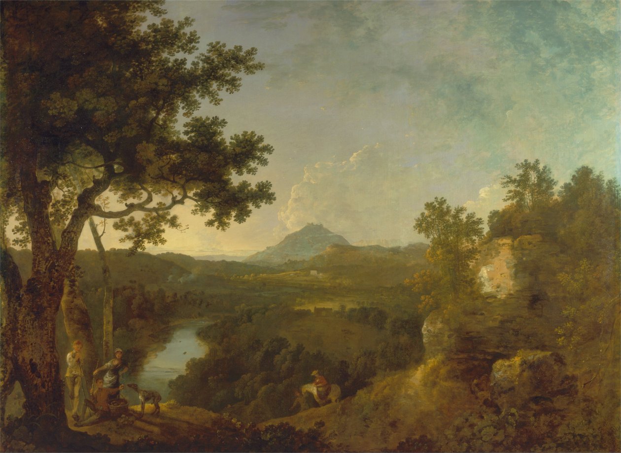 Vis nær Wynnstay, sædet for Sir Watkin Williams-Wynn, BT. af Richard Wilson