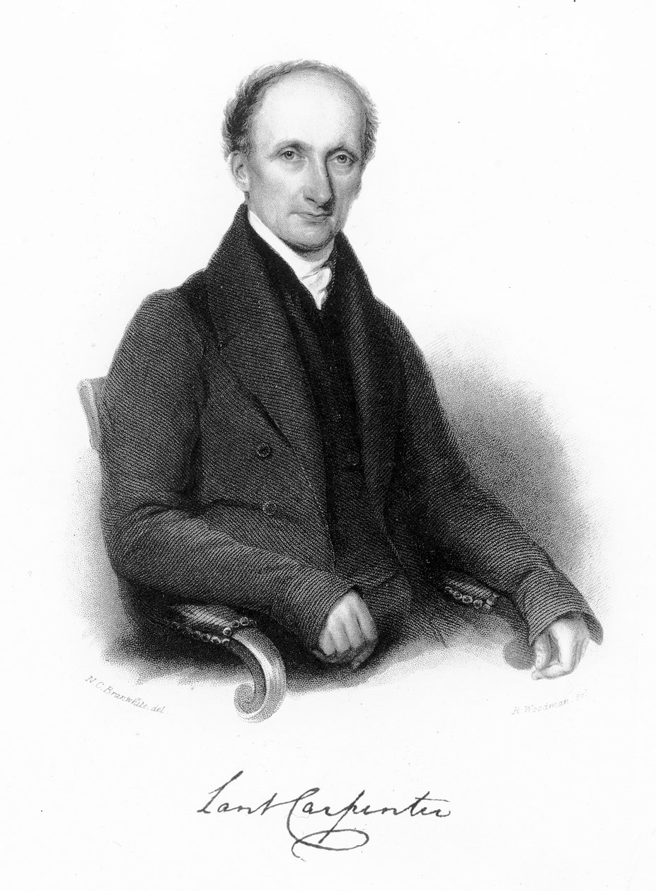 Lant Carpenter, unitarisk minister, 1837 (stik- og streggravering) af Richard Woodman