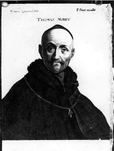 Portræt af Thomas More (1478-1535) indgraveret af Peter Stent (fl.1642-65) af Richard Gaywood