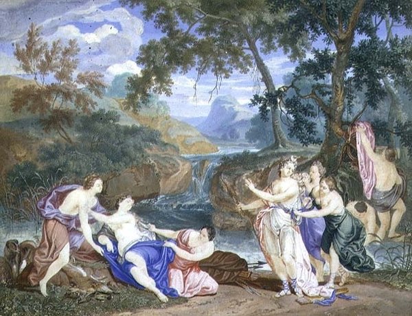 Diana og Callisto af Richard van Orley