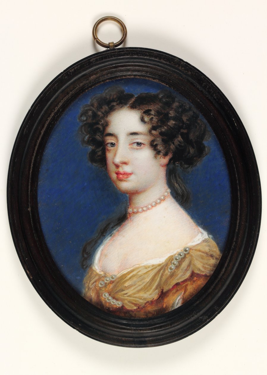 Lady Charlotte Fitzroy, grevinde af Litchfield (akvarel på vellum) af Richard  Gibson