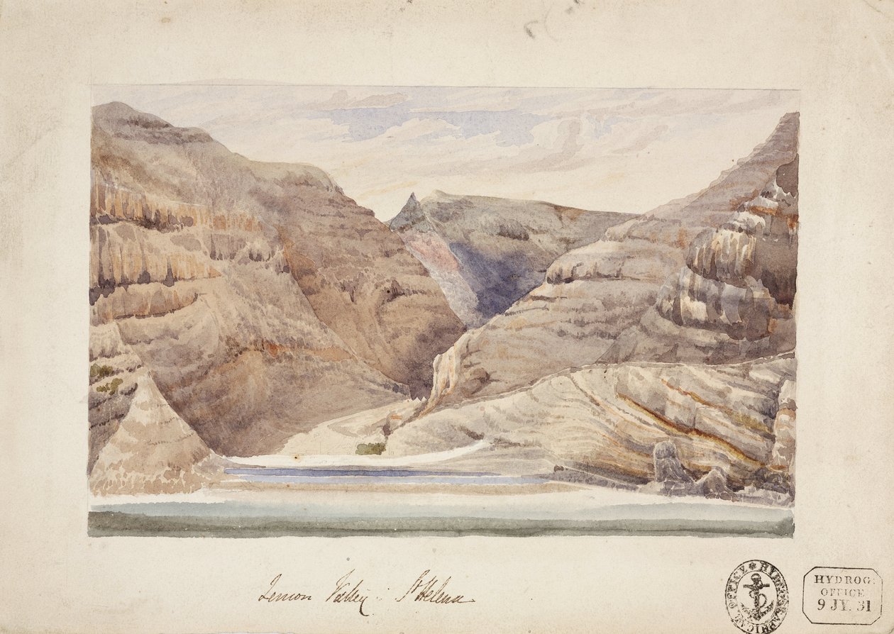 Klippeformationer ved Lemon Valley, St. Helena, Sydatlanten af John Pardon