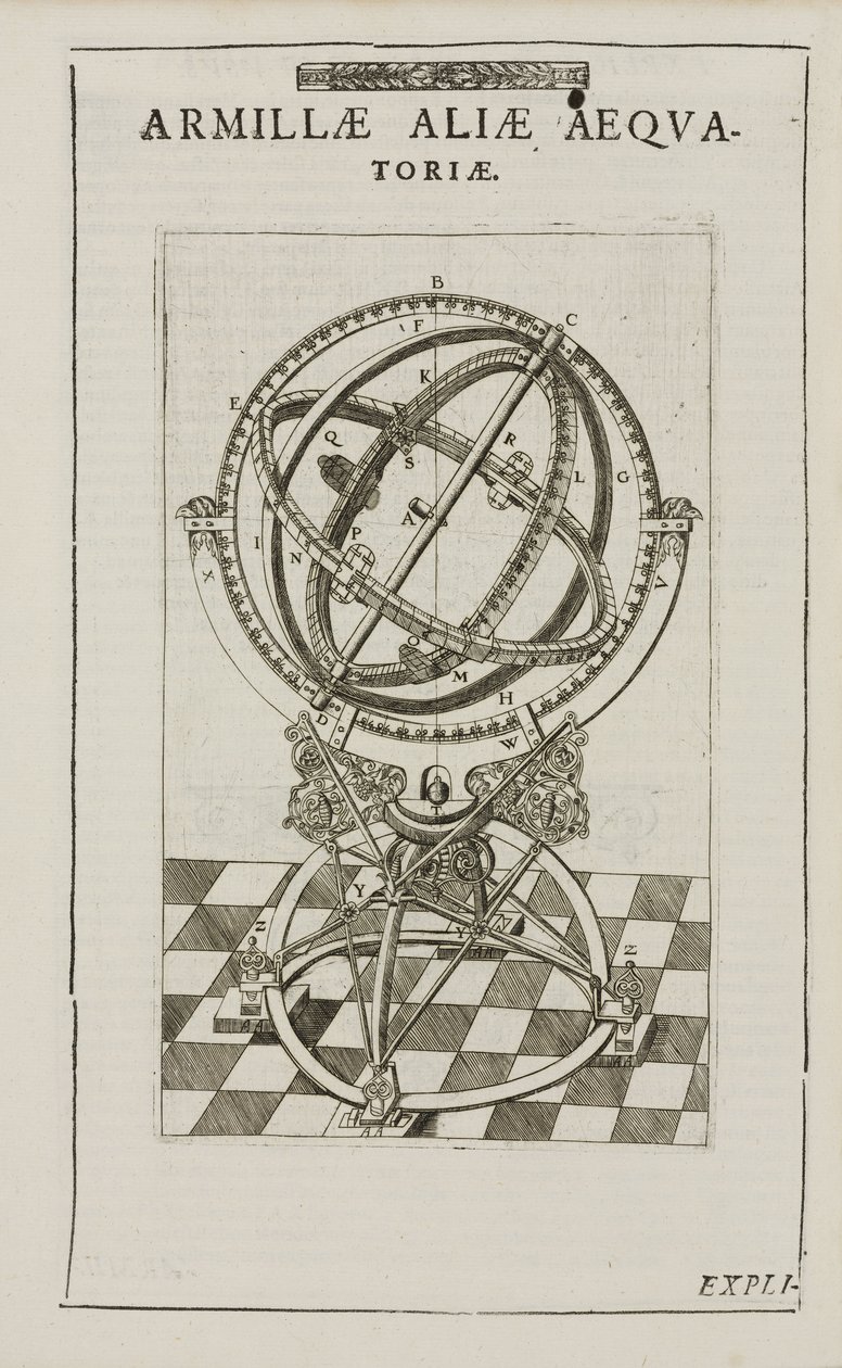 Tycho Brahes ækvatoriale armillarsfære, c 1580 af John Pardon