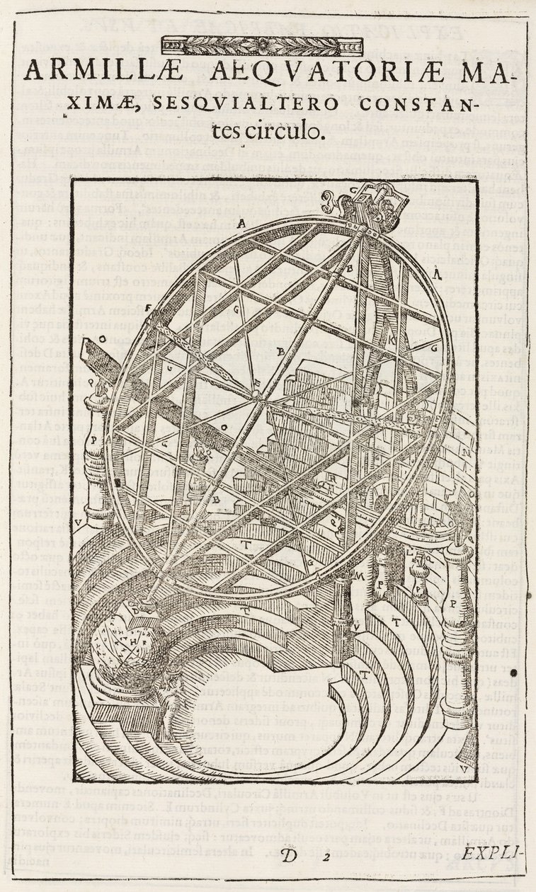 Tycho Brahes ækvatorialt monterede cirkler, efter 1580 af John Pardon