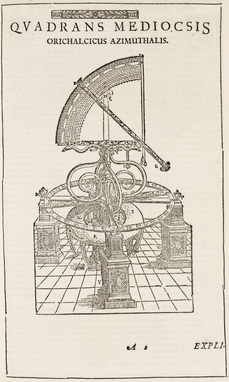 Tycho Brahes kvadrant (omvendt), c 1577 af John Pardon