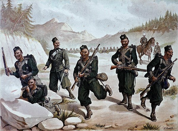 The 3rd Gurkhas Skirmishing, den anglo-indiske hær i 1880