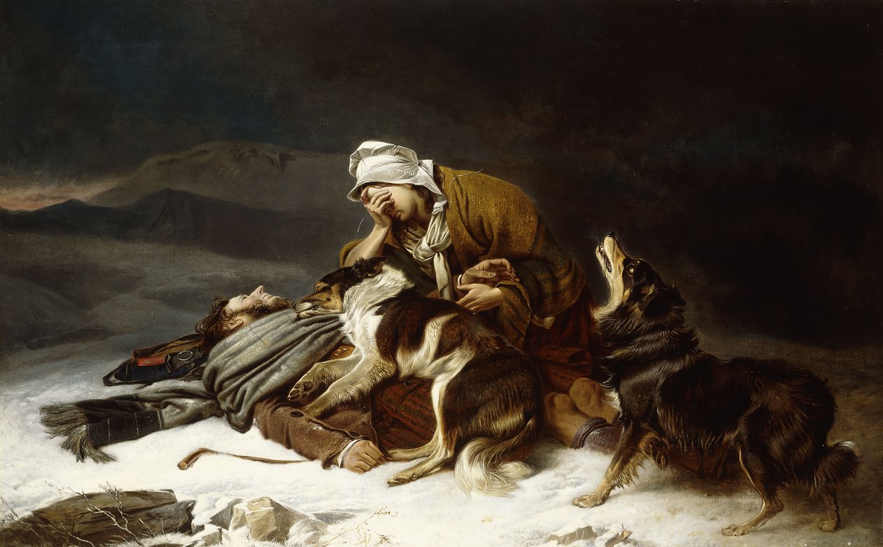 Fortabt i stormen, af Richard Ansdell