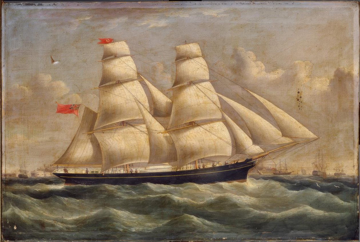En Brigantine ud for Portsmouth af Richard B. Spencer