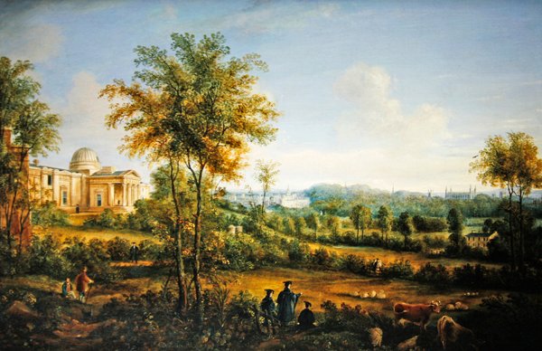 Cambridge fra Observatoriet (olie på panel) af Richard Bankes Harraden