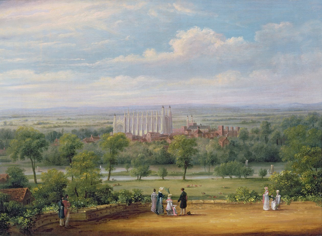Eton College fra terrassen på Windsor Castle af Richard Bankes Harraden