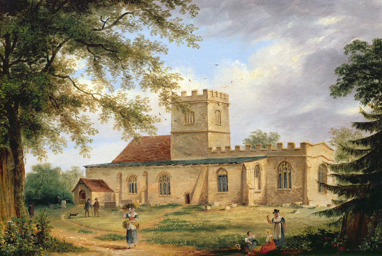 Whittlesford Church (olie) af Richard Bankes Harraden