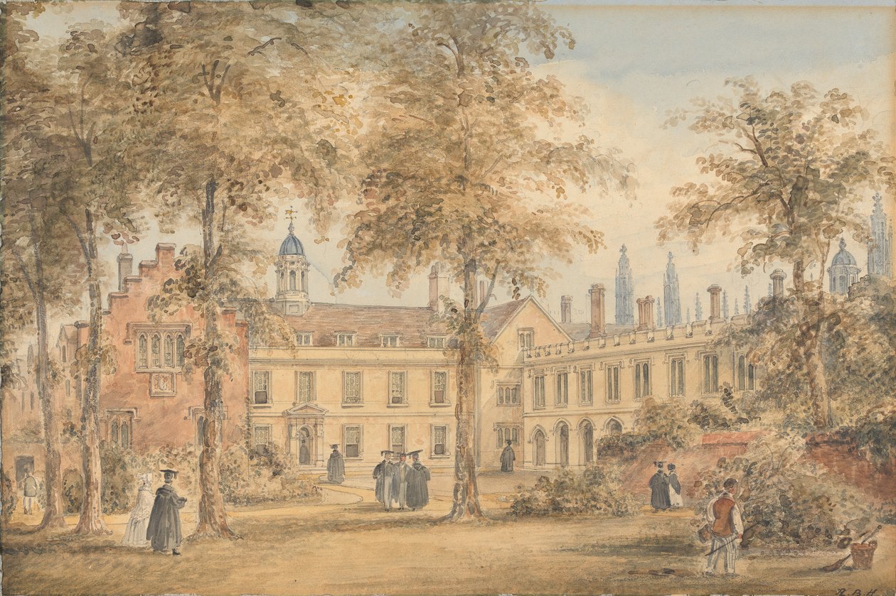 Trinity Hall fra Garden, Cambridge af Richard Banks Harraden