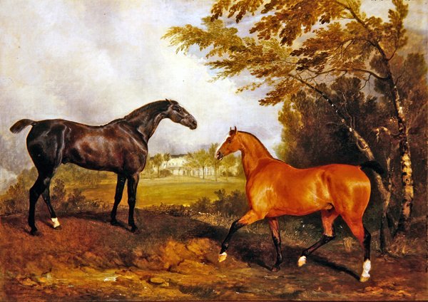 Ridescene (olie på lærred) af Richard Barrett Davis