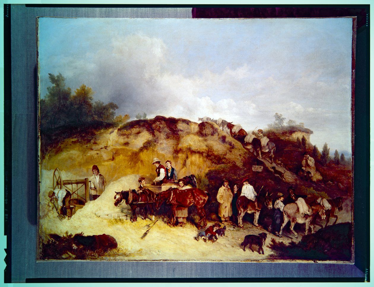 Grusgrave, en scene fra naturen (lærred) af Richard Barrett Davis