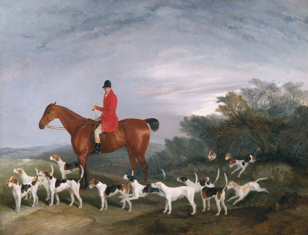 På jagt, 1841 af Richard Barrett Davis