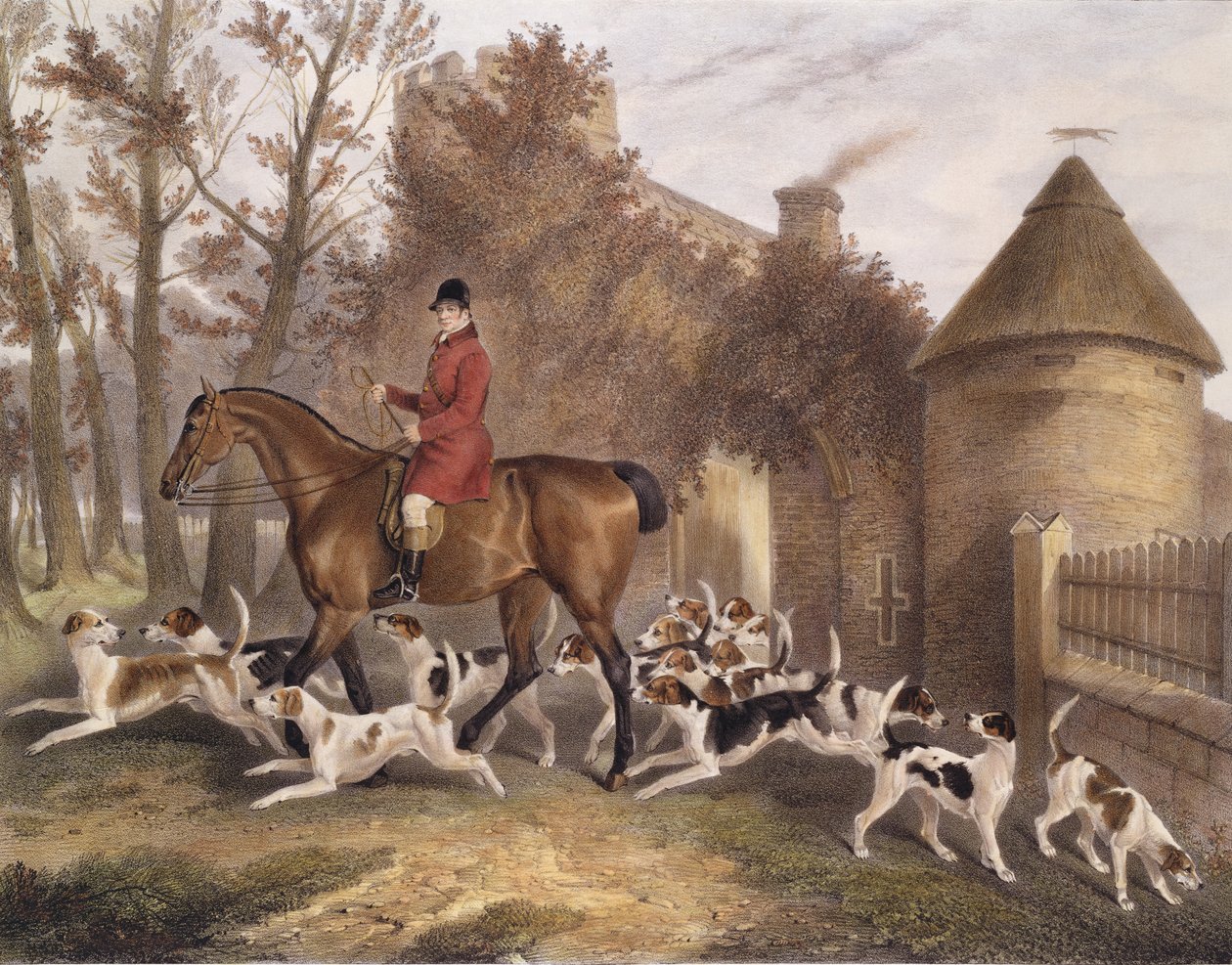 W. Sebright, Huntsman to the Milton Hounds, indgraveret af J.W. Giles, 1839 af Richard Barrett Davis