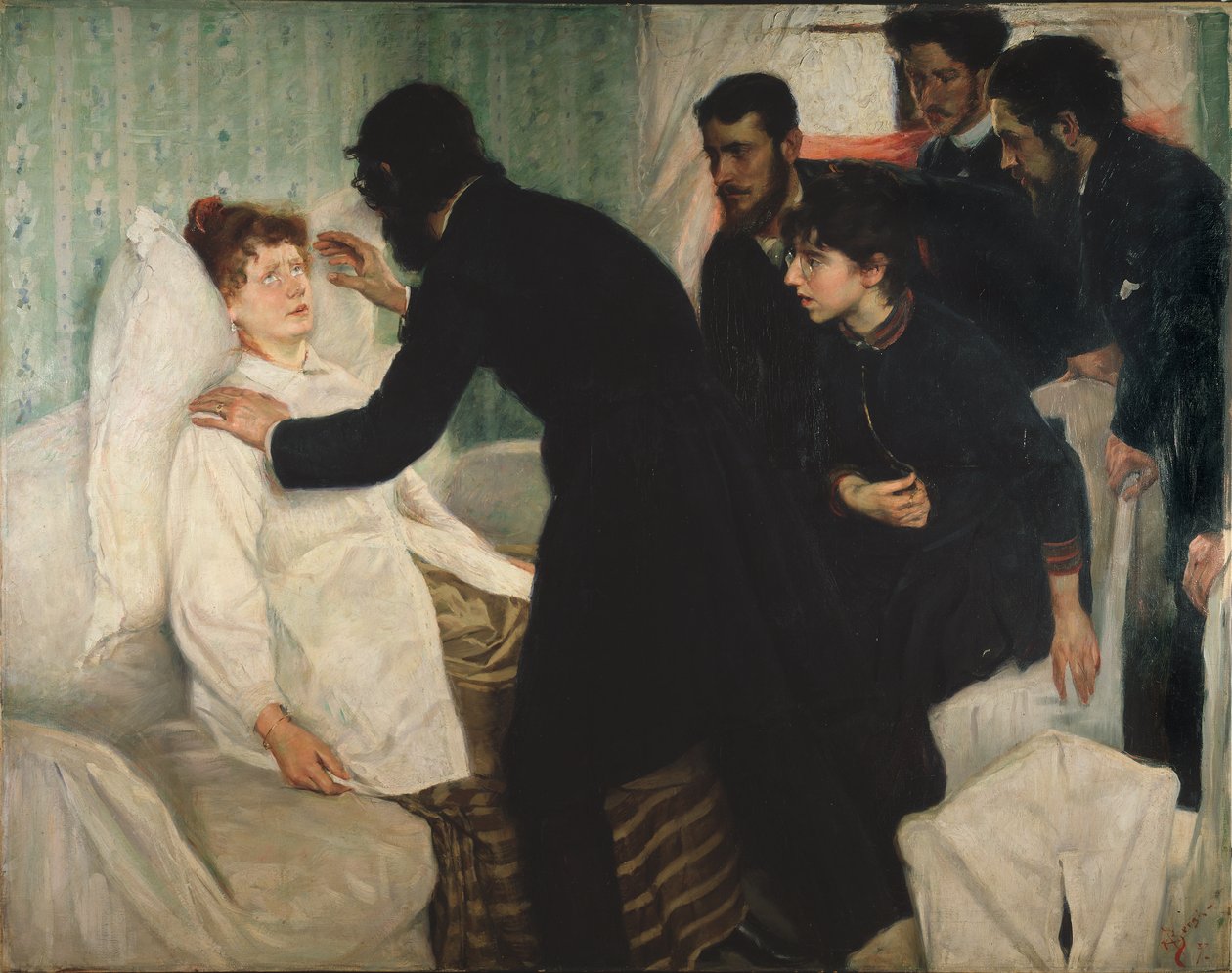 Hypnotisk seance, 1887 af Richard Bergh