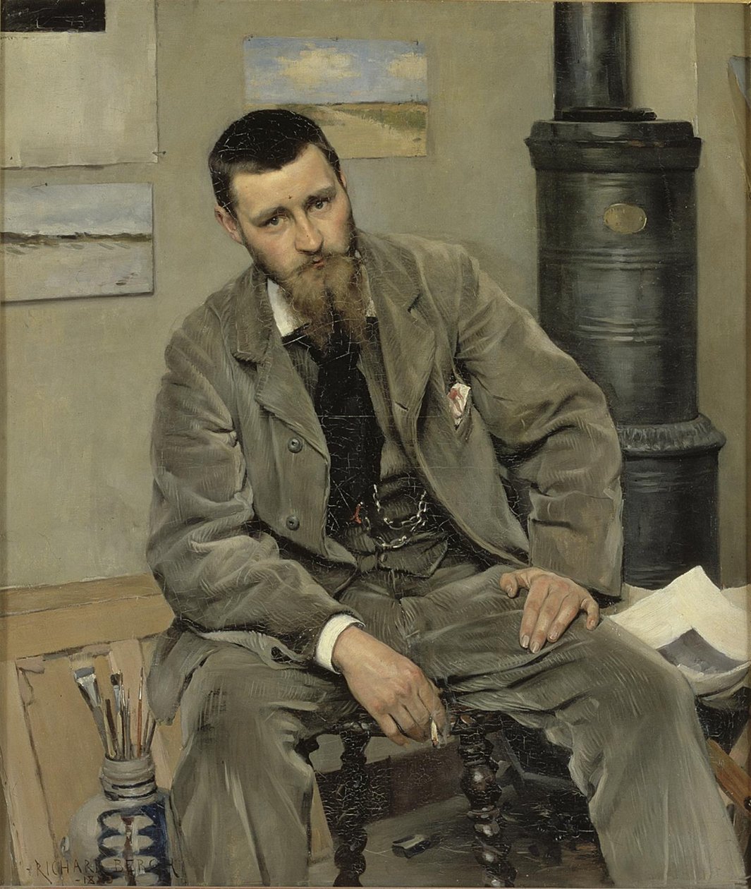 Portræt af maleren Nils Kreuger af Richard Bergh