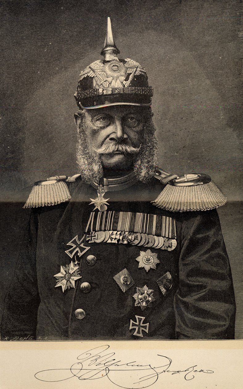 William I 1797-1888, konge af Preussen og tysk kejser, i en alder af 90, 1887. af Richard Bong