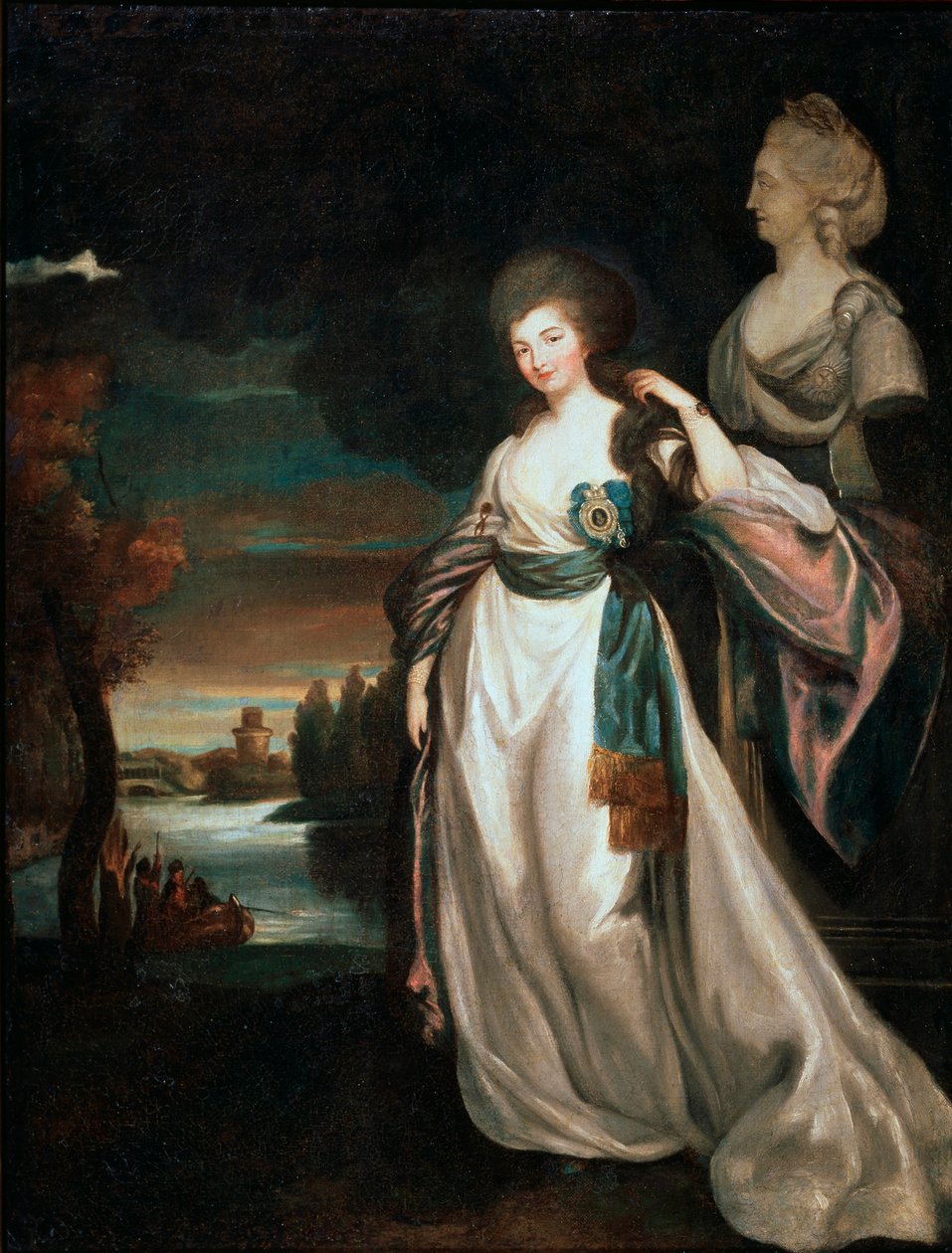Portræt af den ventende hofdame Alexandra Branitskaya, 1778-1781. af Richard Brompton