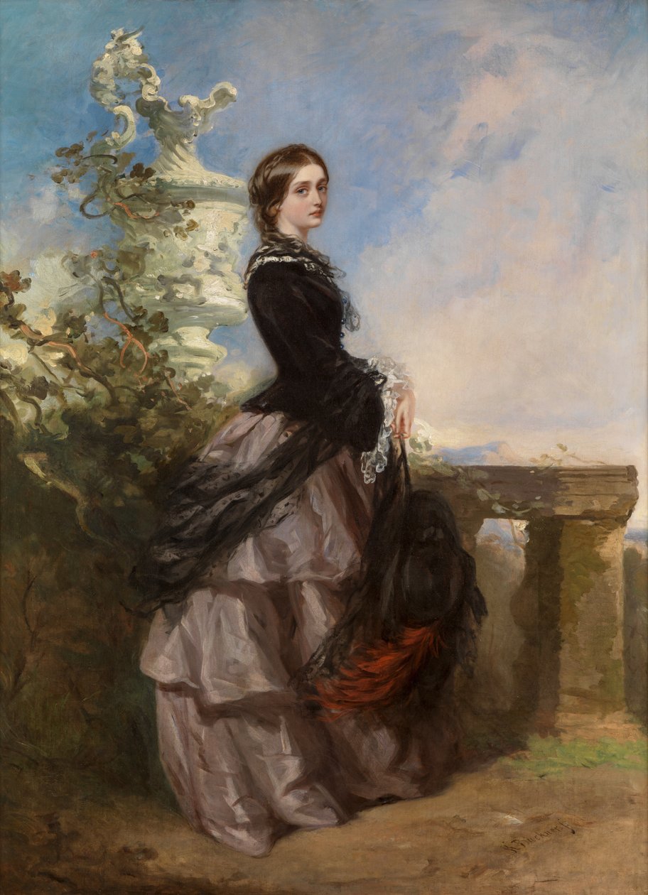 Portræt af Agnes Wilson, senere Lady Aubrey-Fletcher (olie på lærred) af Richard Buckner