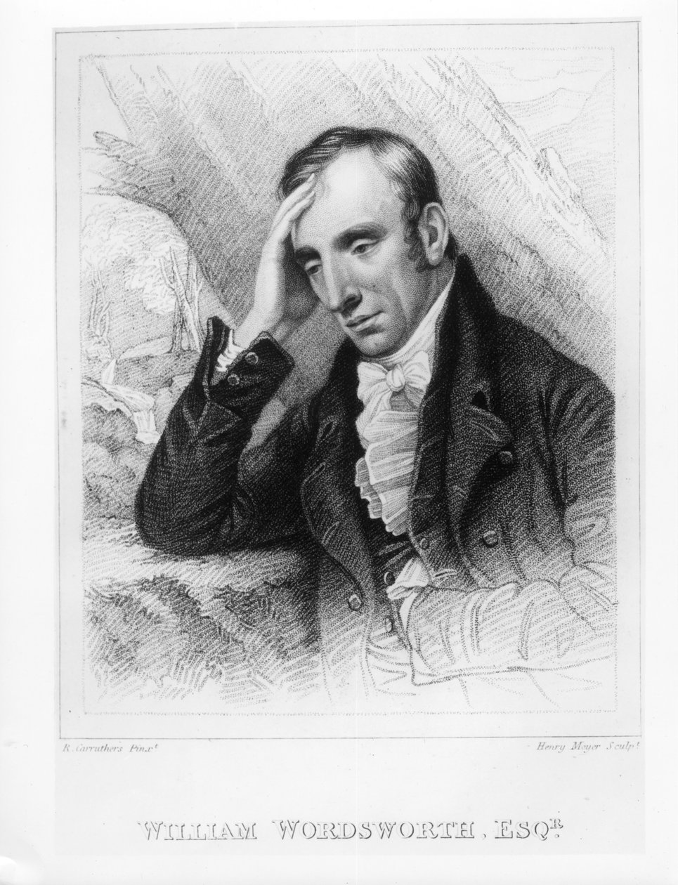 Portræt af William Wordsworth (1770-1850) indgraveret af Henry Meyer (1782-1847) af Richard Carruthers