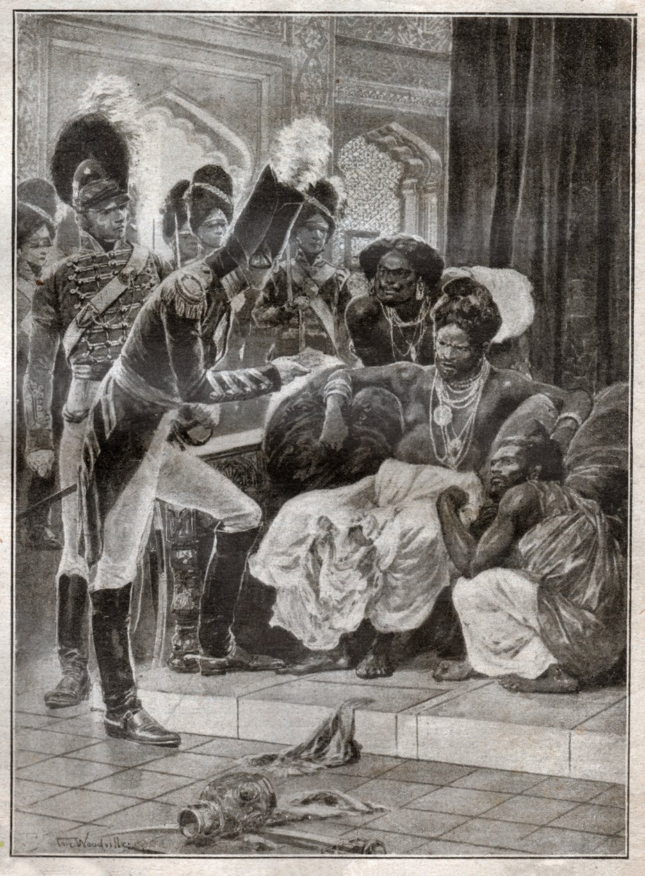 Kolonialisme i Sri Lanka. (gravering af Richard Caton (after) Woodville