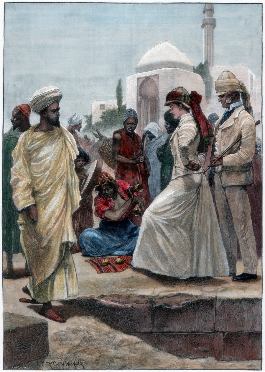 En gadetryller i Algier, 1895. af Richard Caton II Woodville