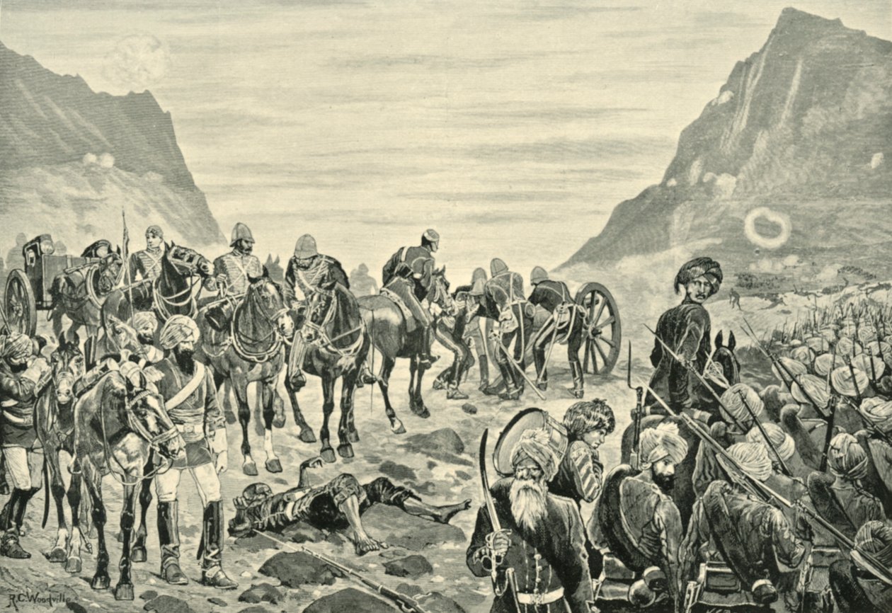 Angreb i Kuram-dalen, 1901. af Richard Caton II Woodville