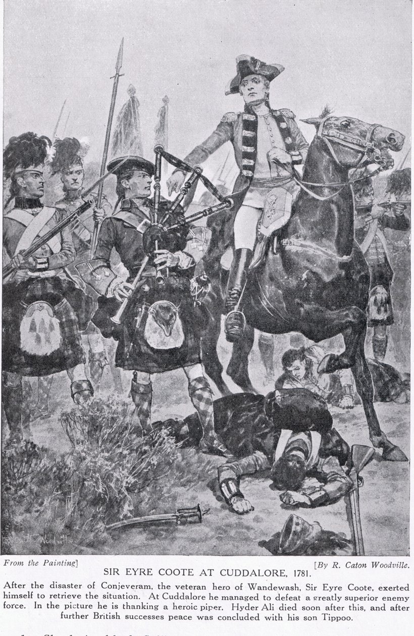 Sir Eyre Coote på Cuddalore, illustration fra 
