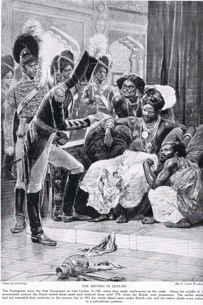 Briterne på Ceylon, illustration fra 