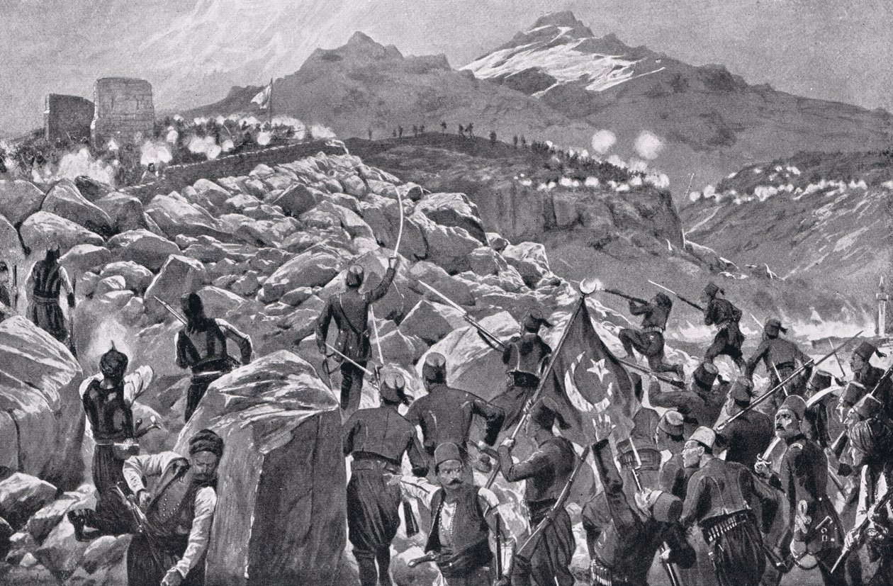 The Cretan Rebellion Against the Turks, illustration fra 