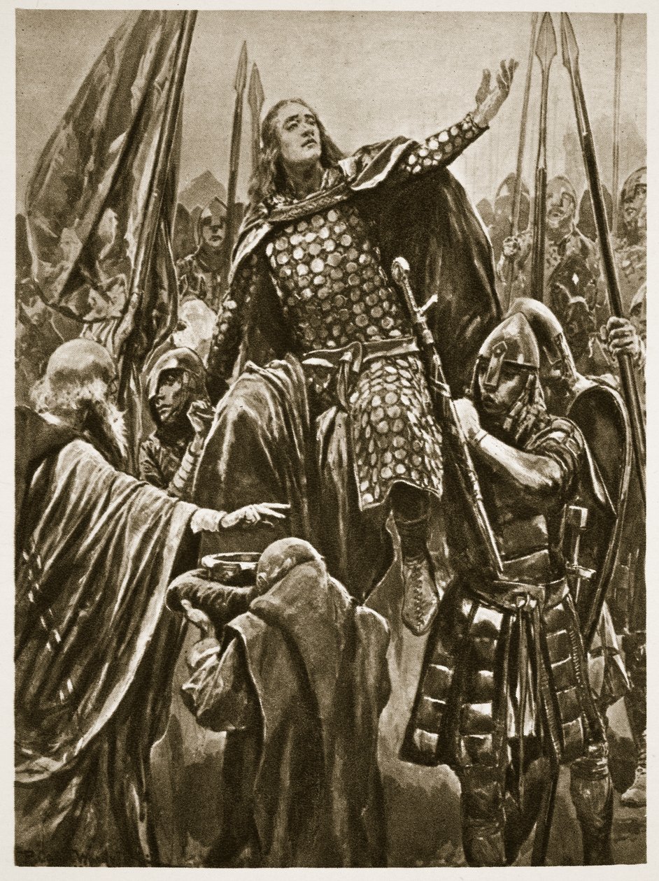 The Elevation of Edward the Elder ved hans kroning i Kingston-on-Thames, Whitsunday, fra 