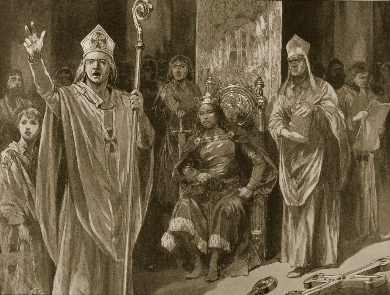 Orationen af Hubert Walter, ærkebiskop af Canterbury, ved Johannes