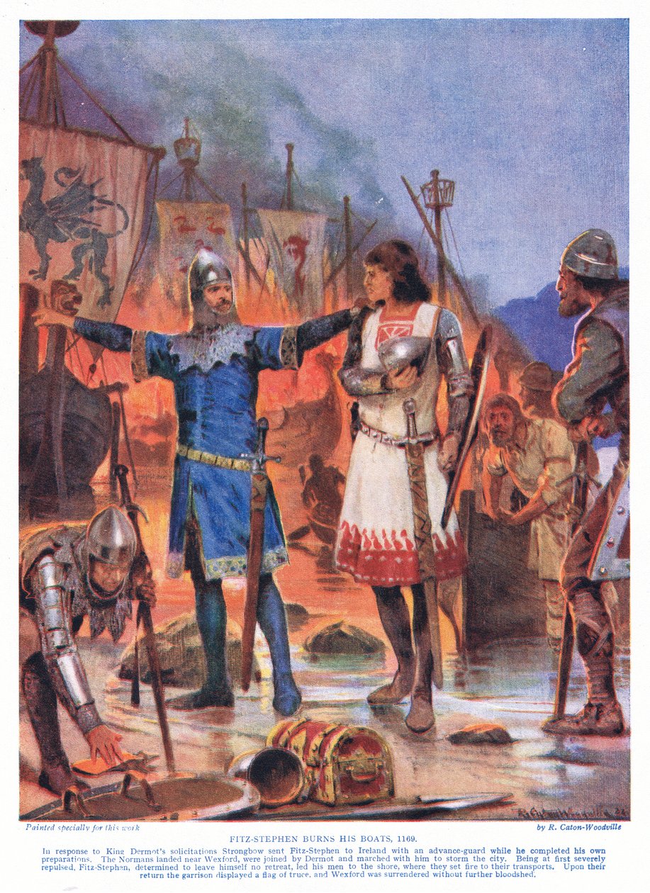 Fitz-Stephen brænder sine skibe AD1169, 1920