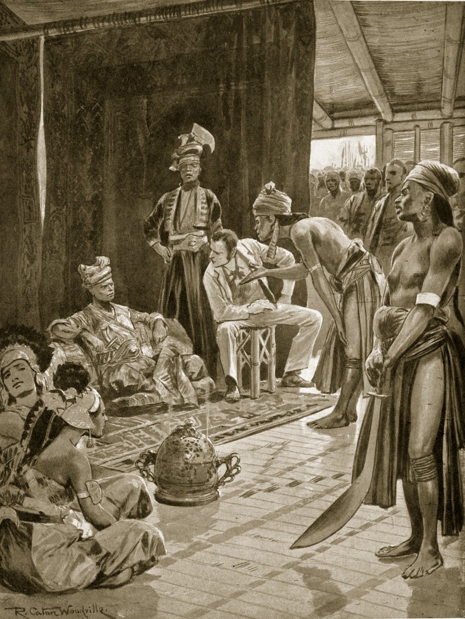 Sir James Brooke i Borneo, 1842, illustration fra 