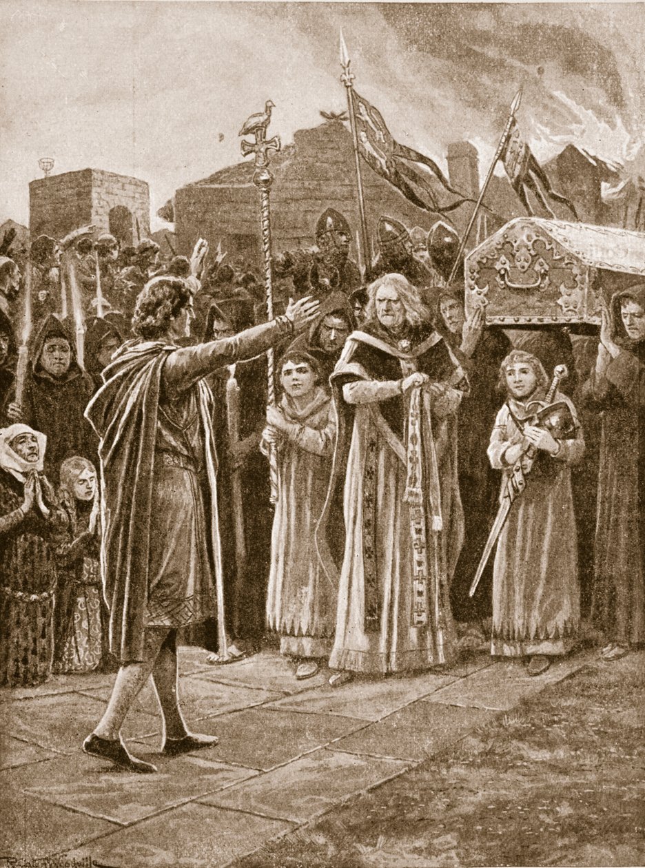 Liget af William I nægtede bisættelse, illustration fra 