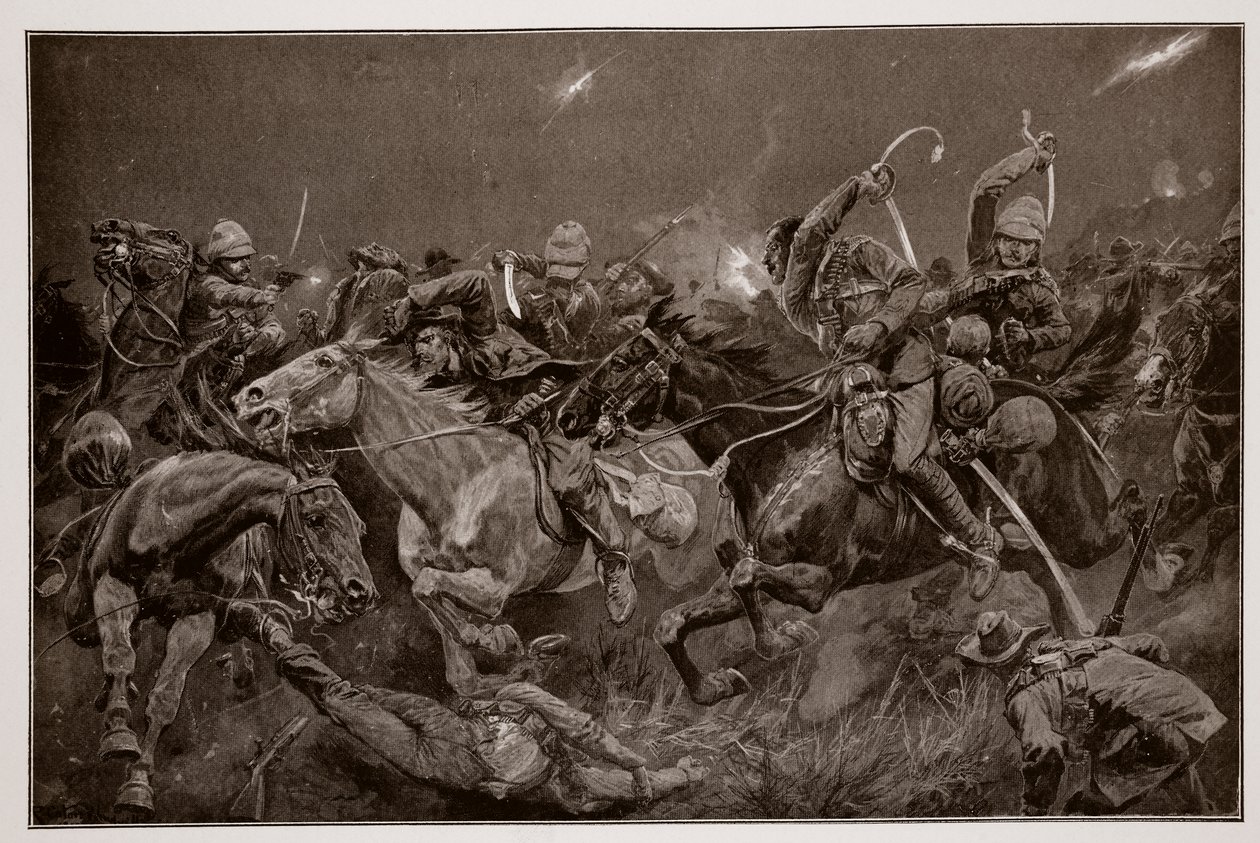 Nattens angreb af 19. husarer nær Lydenberg den 7. november 1900 af Richard Caton Woodville junior
