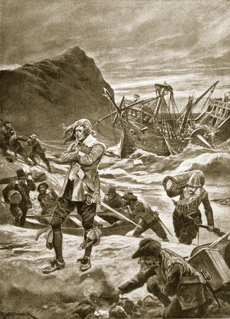 Vraget på Bermudaøerne, 1609, illustration fra "Hutchinson